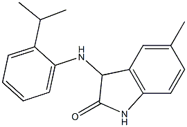 5-methyl-3-{[2-(propan-2-yl)phenyl]amino}-2,3-dihydro-1H-indol-2-one,,结构式