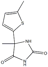 5-methyl-5-(5-methylthiophen-2-yl)imidazolidine-2,4-dione Struktur