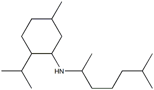 5-methyl-N-(6-methylheptan-2-yl)-2-(propan-2-yl)cyclohexan-1-amine 结构式