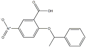 5-nitro-2-(1-phenylethoxy)benzoic acid,,结构式