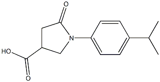 5-oxo-1-[4-(propan-2-yl)phenyl]pyrrolidine-3-carboxylic acid Struktur
