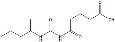 5-oxo-5-[(pentan-2-ylcarbamoyl)amino]pentanoic acid 化学構造式