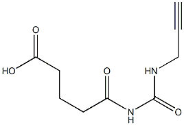 5-oxo-5-[(prop-2-yn-1-ylcarbamoyl)amino]pentanoic acid Struktur