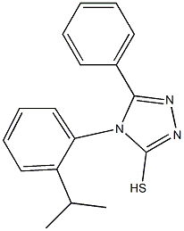 5-phenyl-4-[2-(propan-2-yl)phenyl]-4H-1,2,4-triazole-3-thiol Struktur