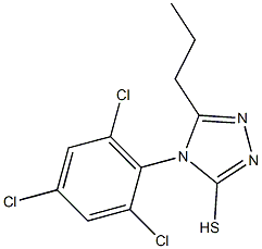 5-propyl-4-(2,4,6-trichlorophenyl)-4H-1,2,4-triazole-3-thiol 结构式