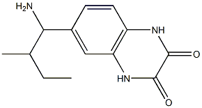 6-(1-amino-2-methylbutyl)-1,2,3,4-tetrahydroquinoxaline-2,3-dione,,结构式