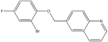 6-(2-bromo-4-fluorophenoxymethyl)quinoline 结构式