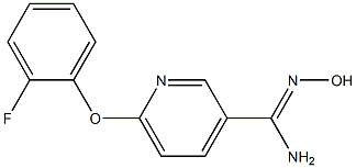 6-(2-fluorophenoxy)-N'-hydroxypyridine-3-carboximidamide 结构式