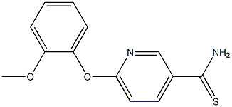 6-(2-methoxyphenoxy)pyridine-3-carbothioamide Struktur