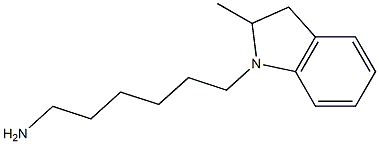 6-(2-methyl-2,3-dihydro-1H-indol-1-yl)hexan-1-amine 结构式