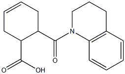 6-(3,4-dihydroquinolin-1(2H)-ylcarbonyl)cyclohex-3-ene-1-carboxylic acid Structure