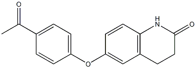 6-(4-acetylphenoxy)-1,2,3,4-tetrahydroquinolin-2-one 化学構造式