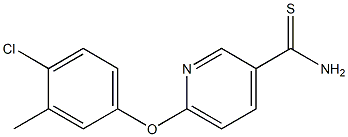 6-(4-chloro-3-methylphenoxy)pyridine-3-carbothioamide,,结构式