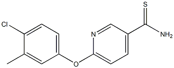 6-(4-chloro-3-methylphenoxy)pyridine-3-carbothioamide Structure