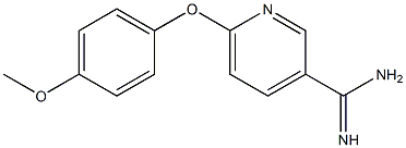 6-(4-methoxyphenoxy)pyridine-3-carboximidamide,,结构式