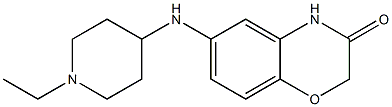 6-[(1-ethylpiperidin-4-yl)amino]-3,4-dihydro-2H-1,4-benzoxazin-3-one 结构式