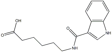 6-[(1H-indol-3-ylcarbonyl)amino]hexanoic acid Structure