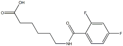 6-[(2,4-difluorobenzoyl)amino]hexanoic acid Structure