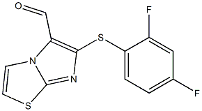 6-[(2,4-difluorophenyl)thio]imidazo[2,1-b][1,3]thiazole-5-carbaldehyde|