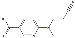 6-[(2-cyanoethyl)(methyl)amino]pyridine-3-carboxylic acid 结构式