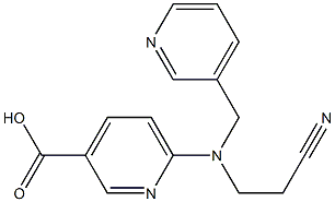 6-[(2-cyanoethyl)(pyridin-3-ylmethyl)amino]pyridine-3-carboxylic acid,,结构式