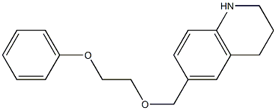 6-[(2-phenoxyethoxy)methyl]-1,2,3,4-tetrahydroquinoline Struktur