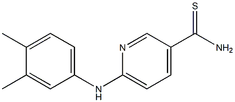 6-[(3,4-dimethylphenyl)amino]pyridine-3-carbothioamide 化学構造式