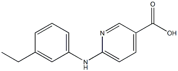 6-[(3-ethylphenyl)amino]pyridine-3-carboxylic acid 化学構造式