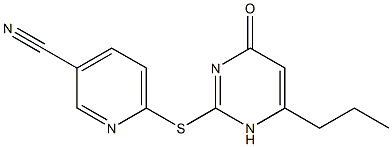 6-[(4-oxo-6-propyl-1,4-dihydropyrimidin-2-yl)sulfanyl]pyridine-3-carbonitrile Structure