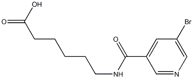 6-[(5-bromopyridin-3-yl)formamido]hexanoic acid Structure