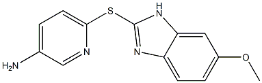 6-[(6-methoxy-1H-1,3-benzodiazol-2-yl)sulfanyl]pyridin-3-amine 化学構造式