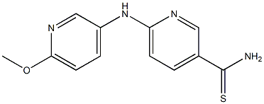 6-[(6-methoxypyridin-3-yl)amino]pyridine-3-carbothioamide Structure