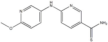 6-[(6-methoxypyridin-3-yl)amino]pyridine-3-carbothioamide,,结构式