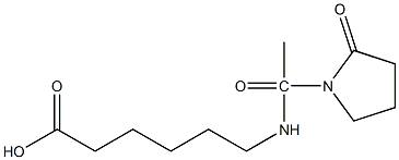 6-[1-(2-oxopyrrolidin-1-yl)acetamido]hexanoic acid Structure