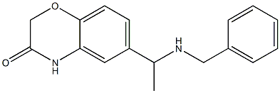 6-[1-(benzylamino)ethyl]-3,4-dihydro-2H-1,4-benzoxazin-3-one,,结构式