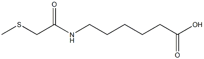 6-[2-(methylsulfanyl)acetamido]hexanoic acid Struktur