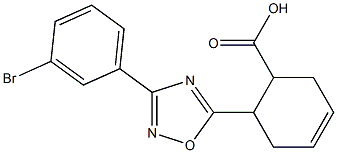 6-[3-(3-bromophenyl)-1,2,4-oxadiazol-5-yl]cyclohex-3-ene-1-carboxylic acid Structure