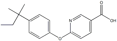 6-[4-(2-methylbutan-2-yl)phenoxy]pyridine-3-carboxylic acid,,结构式