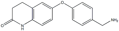 6-[4-(aminomethyl)phenoxy]-1,2,3,4-tetrahydroquinolin-2-one Struktur