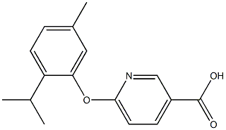 6-[5-methyl-2-(propan-2-yl)phenoxy]pyridine-3-carboxylic acid Structure