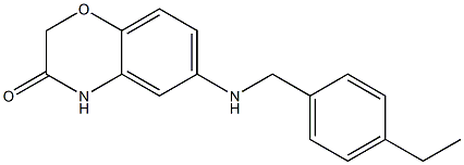 6-{[(4-ethylphenyl)methyl]amino}-3,4-dihydro-2H-1,4-benzoxazin-3-one 化学構造式