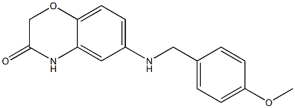 6-{[(4-methoxyphenyl)methyl]amino}-3,4-dihydro-2H-1,4-benzoxazin-3-one Structure