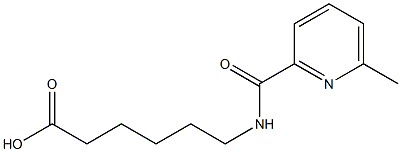 6-{[(6-methylpyridin-2-yl)carbonyl]amino}hexanoic acid Struktur