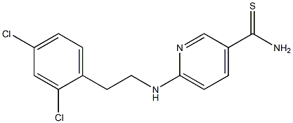 6-{[2-(2,4-dichlorophenyl)ethyl]amino}pyridine-3-carbothioamide Structure