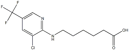 6-{[3-chloro-5-(trifluoromethyl)pyridin-2-yl]amino}hexanoic acid,,结构式