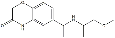 6-{1-[(1-methoxypropan-2-yl)amino]ethyl}-3,4-dihydro-2H-1,4-benzoxazin-3-one,,结构式