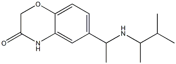 6-{1-[(3-methylbutan-2-yl)amino]ethyl}-3,4-dihydro-2H-1,4-benzoxazin-3-one Structure