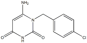 6-amino-1-[(4-chlorophenyl)methyl]-1,2,3,4-tetrahydropyrimidine-2,4-dione Structure