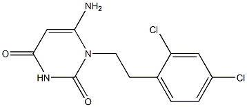 6-amino-1-[2-(2,4-dichlorophenyl)ethyl]-1,2,3,4-tetrahydropyrimidine-2,4-dione 结构式