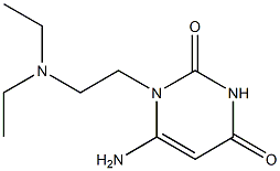 6-amino-1-[2-(diethylamino)ethyl]-1,2,3,4-tetrahydropyrimidine-2,4-dione,,结构式